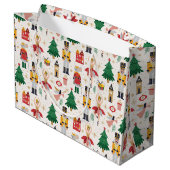 Grand Sac Cadeau Nutcracker Ballet Motif de vacances (Dos Angle)