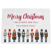 Grand Sac Cadeau Nutcracker mignon Joyeux Noël (Devant)