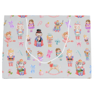 Grand Sac Cadeau Nutcracker Motif de Noël