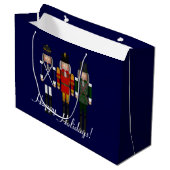 Grand Sac Cadeau Nutcracker Trio, Blue-GIFT BAG L (Devant Angle)