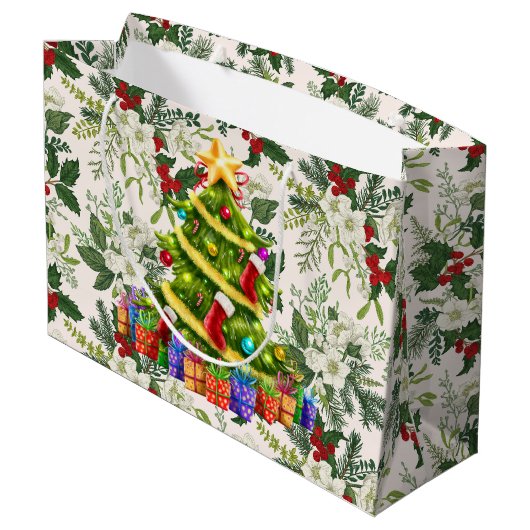 Grand Sac Cadeau O Christmas Tree Large Gift Bag (Dos Angle)