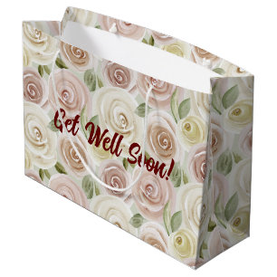 Grand Sac Cadeau Obtenez Bientôt Rose Patterned