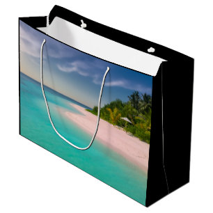 Grand Sac Cadeau Océan aigue-marine Plage tropicale Scénique