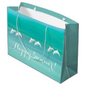 Grand Sac Cadeau Océan océanique des dauphins (Dos Angle)