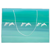 Grand Sac Cadeau Océan vert des dauphins (Dos)