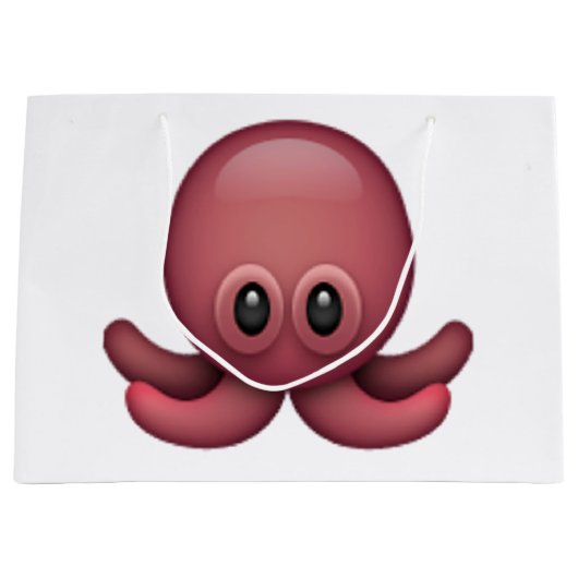 Grand Sac Cadeau Octopus - Emoji (Devant)