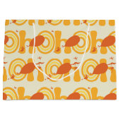 Grand Sac Cadeau Oh, les endroits où tu iras | Motif de texte orang (Devant)