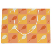 Grand Sac Cadeau Oh, les endroits où tu iras | Motif orange (Devant)