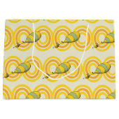 Grand Sac Cadeau Oh, les endroits où tu iras | Motif orange (Devant)