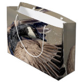 Grand Sac Cadeau Oie du Canada (Dos Angle)