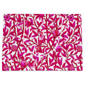 Grand Sac Cadeau Oiseau et grenade Art Nouveau, rose Fuchsia (Devant)