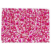 Grand Sac Cadeau Oiseau et grenade Art Nouveau, rose Fuchsia (Dos)