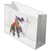 Grand Sac Cadeau Oiseaux de Paruline Céruleenne d'Audubon avec baie (Devant Angle)