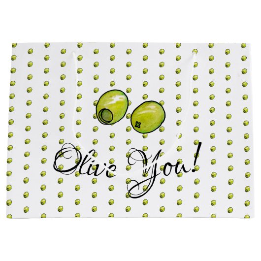 Grand Sac Cadeau Olive (Devant)