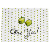 Grand Sac Cadeau Olive (Dos)