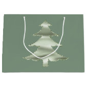 Grand Sac Cadeau Olive Pistachio Mint Green Christmas Tree (Devant)