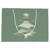 Grand Sac Cadeau Olive Pistachio Mint Green Christmas Tree (Dos)