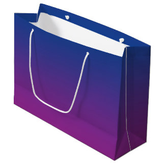 Grand Sac Cadeau Ombre bleu-foncé et pourpre