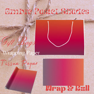 Grand Sac Cadeau Ombre Pastel Shades