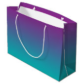 Grand Sac Cadeau Ombre pourpre et turquoise (Dos Angle)