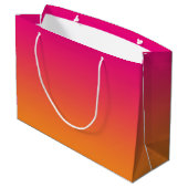Grand Sac Cadeau Ombre rose et orange (Dos Angle)