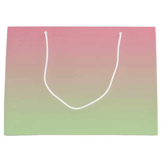 Grand Sac Cadeau Ombre rose et vert (Devant)