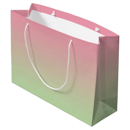 Grand Sac Cadeau Ombre rose et vert (Dos Angle)