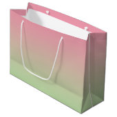 Grand Sac Cadeau Ombre rose et vert (Devant Angle)