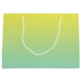 Grand Sac Cadeau Ombre vert et jaune (Devant)