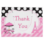 Grand Sac Cadeau Ooh la la Paris Tea Anniversaire Merci (Dos)