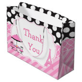 Grand Sac Cadeau Ooh la la Paris Tea Anniversaire Merci (Dos Angle)