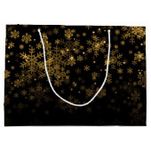 Grand Sac Cadeau Or élégant d'étincelle de Joyeux Noël (Dos)