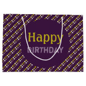 Grand Sac Cadeau Or gras et pourpre (Dos)