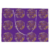 Grand Sac Cadeau or merci (Dos)