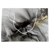 Grand Sac Cadeau Or noir (Devant)
