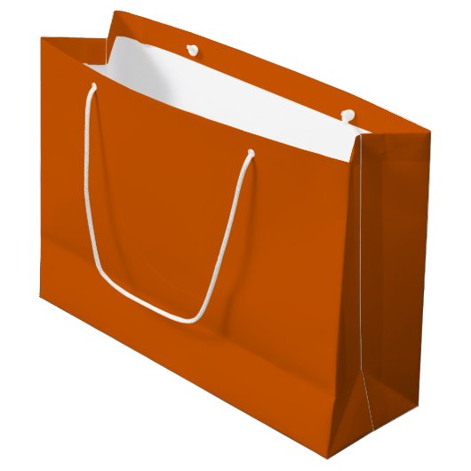 Grand Sac Cadeau Orange brûlé (couleur solide) (Devant Angle)