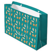 Grand Sac Cadeau Orange Cats Funny (Dos Angle)