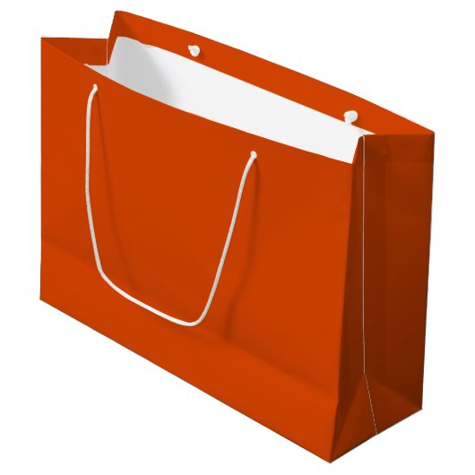 Grand Sac Cadeau orange foncé solide (Devant Angle)