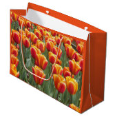 Grand Sac Cadeau Orange Tulip Garden Floral (Devant Angle)