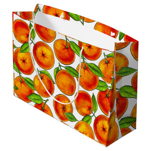 Grand Sac Cadeau Oranges (Dos Angle)