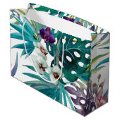 Grand sac cadeau - Orchidées tropicales (Dos Angle)
