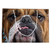 Grand Sac Cadeau Oreillers à lancer de Bulldog anglais (Dos)