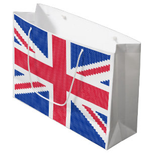 Grand Sac Cadeau Original cross-stitch design Union Jack