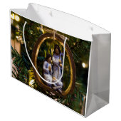 Grand Sac Cadeau Ornement de la Nativité (Dos Angle)