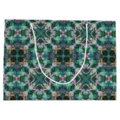 Grand Sac Cadeau Ornement vert-turquoise (Dos)