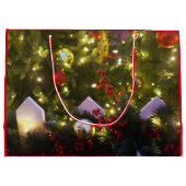 Grand Sac Cadeau Ornements de Noël (Dos)