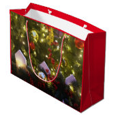 Grand Sac Cadeau Ornements de Noël (Dos Angle)