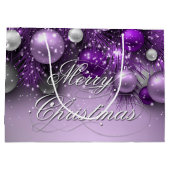 Grand Sac Cadeau Ornements de Noël - Purples (Dos)