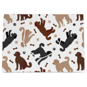 Grand Sac Cadeau Os et pattes de nouilles de Labradoodle (Devant)