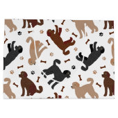 Grand Sac Cadeau Os et pattes de nouilles de Labradoodle (Dos)